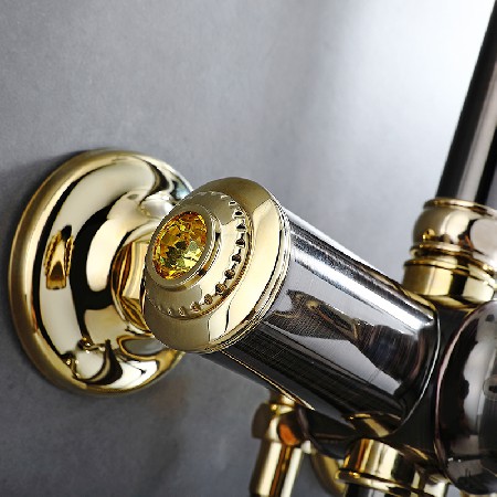 V1 shower brown antique+zirconium gold